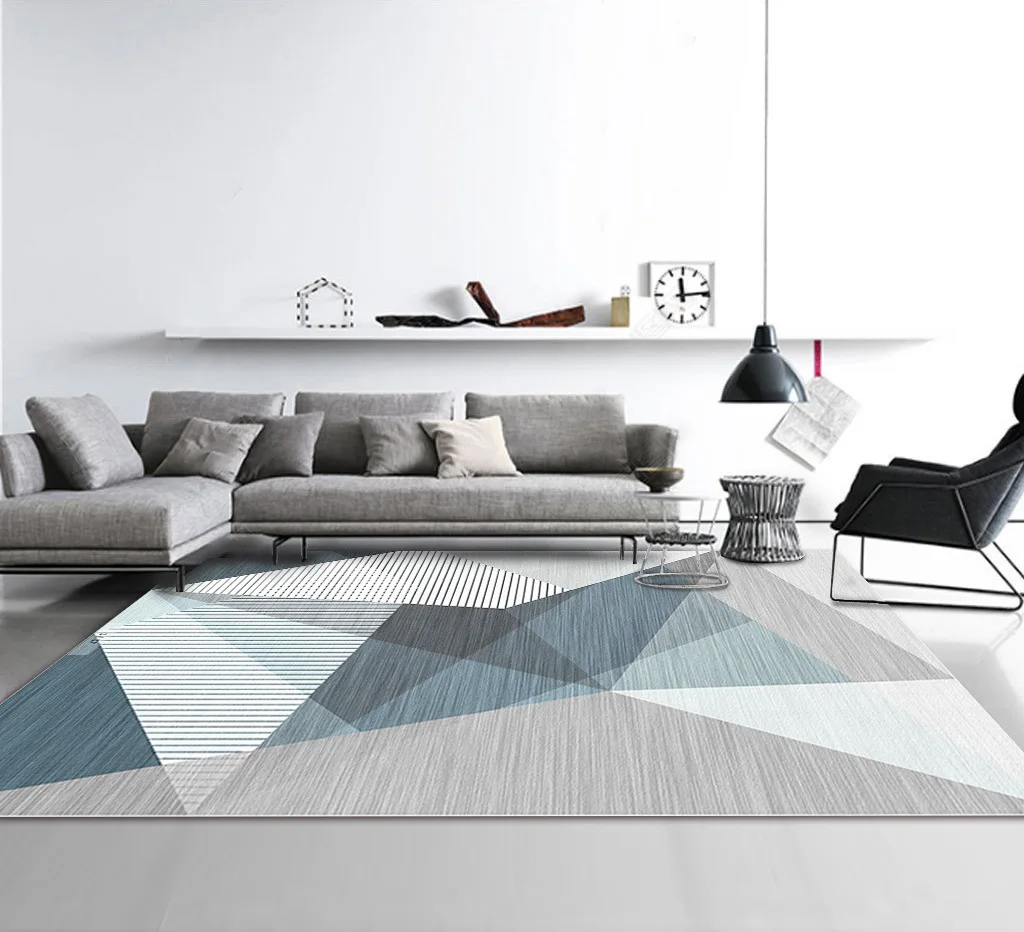 

Nordic Minimalist Carpet Geometric Living Room Modern Abstract Luxury Soft Carpet Warm Bedroom Bedside Blanket Home Decor C6B