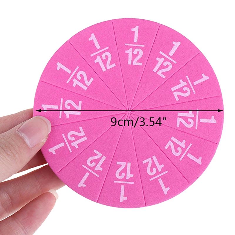 

51Pcs Magnetic Round Fractions Card Counting Toy Early Education Number Aids For Kids high quality