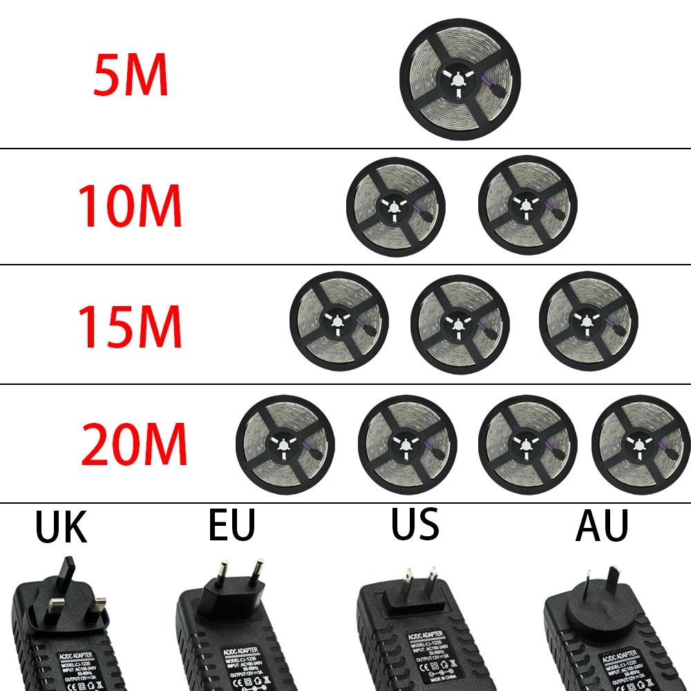 Светодиодные ленты Bluetooth RGB 5050 SMD 2835 водонепроницаемая гибкая ламповая лента с