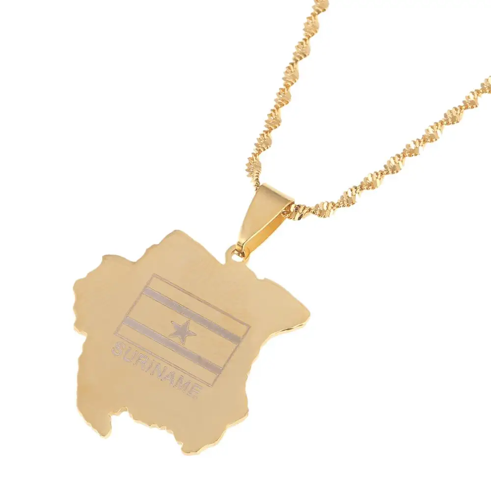 Модное ожерелье из нержавеющей стали с изображением Орегона и карты серебряного