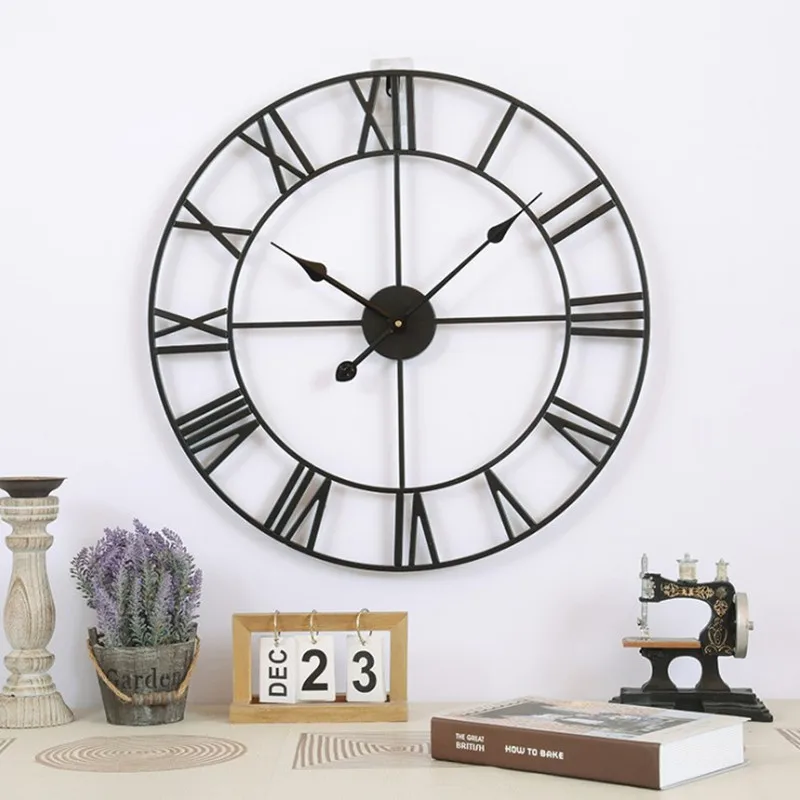 2019 Handmade Oversized 3D Retro Rustic Decorative Luxury Art Big Gear Wooden Vintage Large Wall Clock On The For Gift | Дом и сад