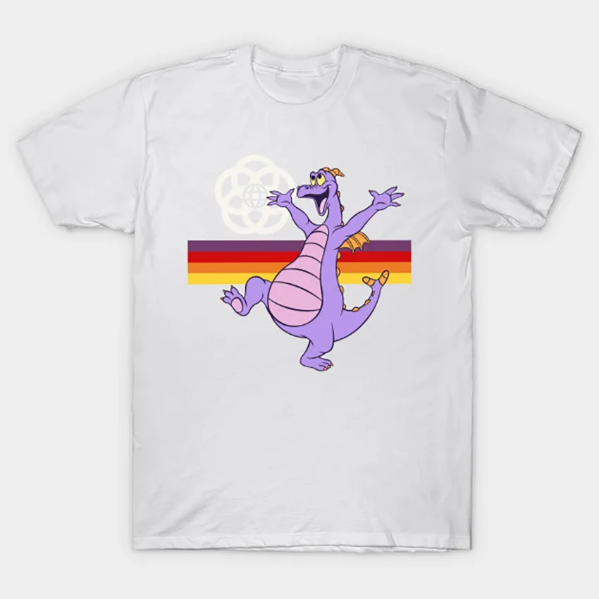 Футболка в стиле ретро 80's Figment at Epcot футболка с изображением героев мультфильма