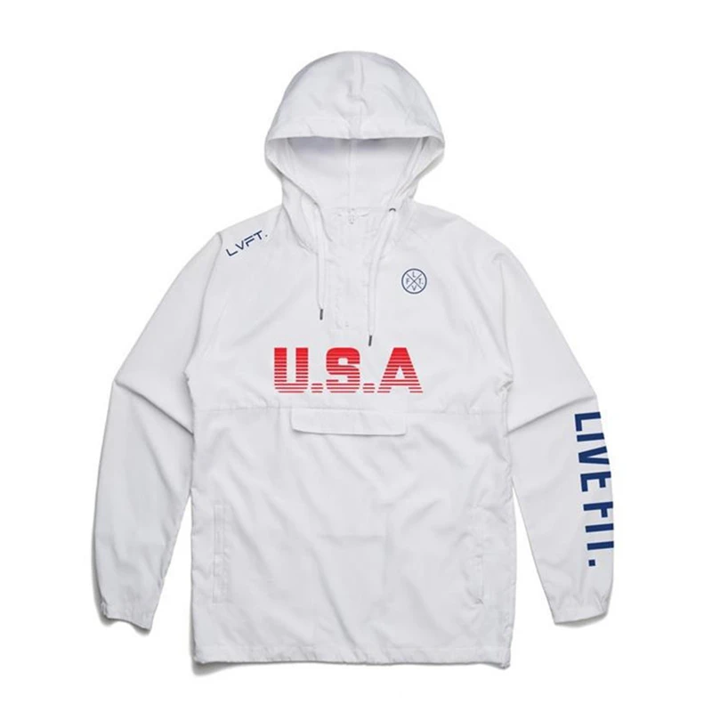 Тканые мужские толстовки на молнии с воротником свитшоты для мужского спортзала