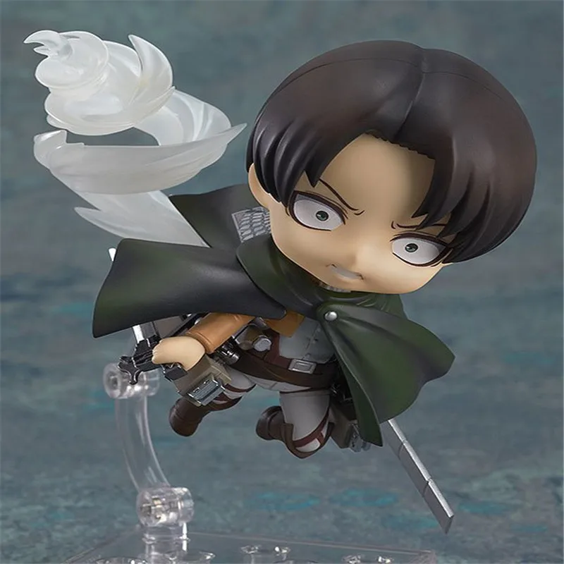 

10cm Attacking Giant Cosplay Figure for Children Captain Levier Can Move Face PVC Cute Figures Model Toys Figure Cosplay Props