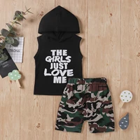 1 2 3 4 5 years kids boys clothing sets letter print hoodie camouflage shorts sets children tracksuit outfits summer clothes