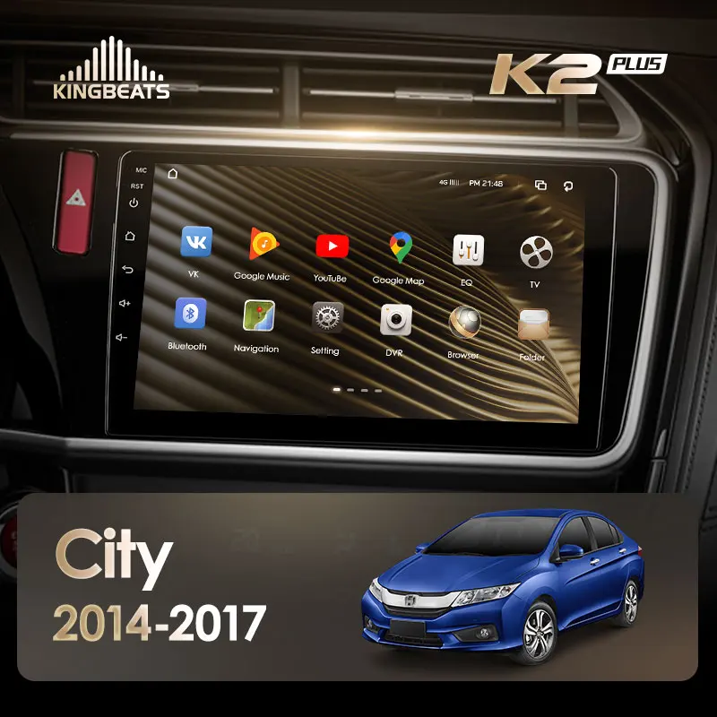 KingBeats штатное головное устройство For Honda City 2014 2017 GPS Android 10 автомагнитола на андроид