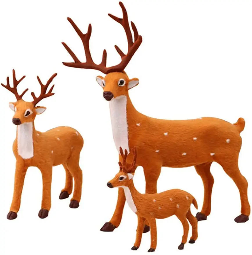 

Рождественское украшение, украшение для стола, лось, Сика, олень, украшение, плюшевая игрушка, Рождественская имитация оленя, различные разм...