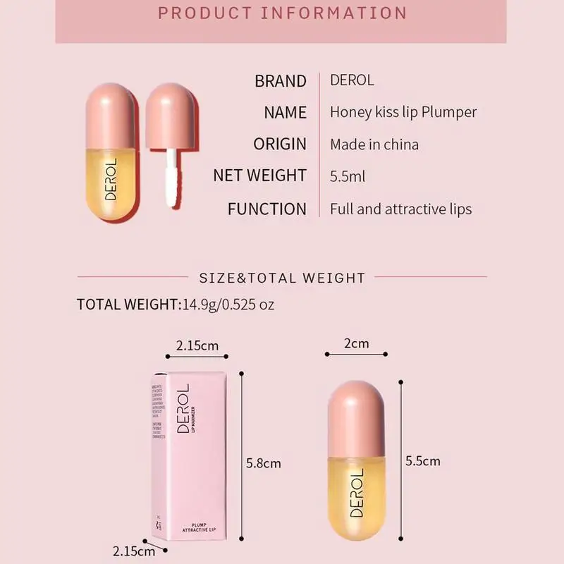 

Instant Volumising Lip Plumper Moisturizing Lip Repairing Lips Brighten Lip Lip Oil Reduce Color Lip Plumper Fine Care Line B6O2