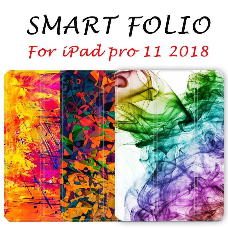 Чехол-книжка для iPad Pro 11 дюймов 2018 с ярким маслом Тонкий Магнитный умный чехол
