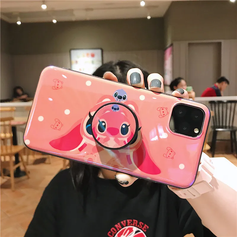 Чехол для iphone XS max Cute Stitch Cookie чехол 11 pro 8plus 8 X XR 6 6s p 7 7P Blue ray мягкая оболочка +