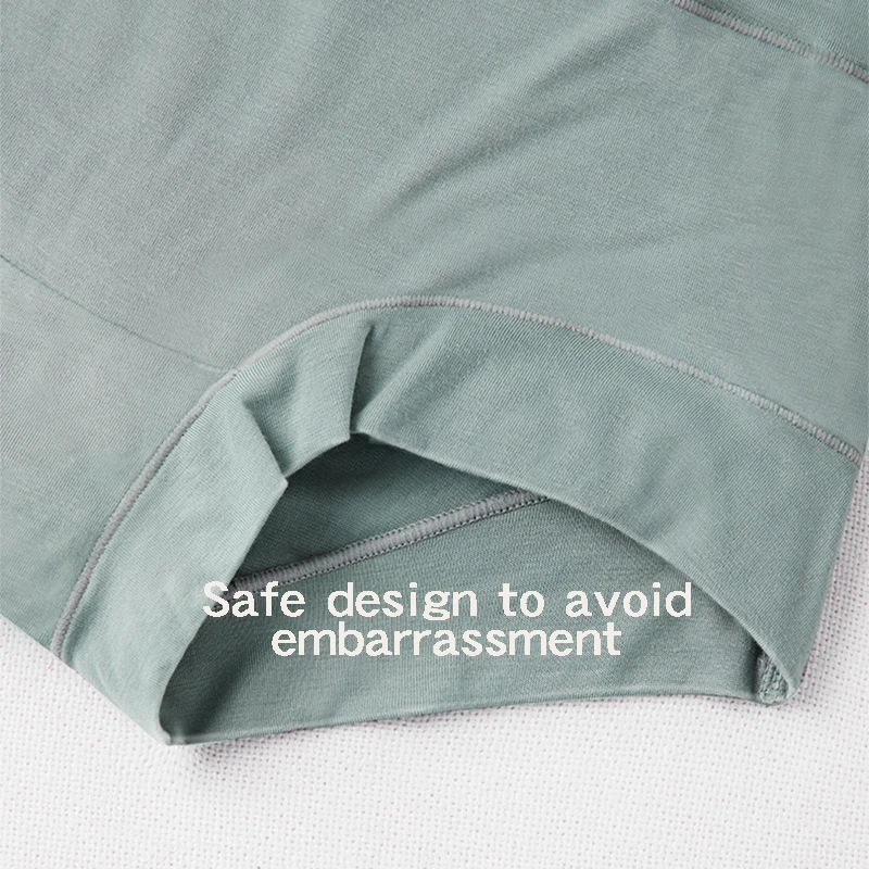3 Pieces Women Silky Modal Panties Ladies High Waist Boyshort Breathable Soft Underwear Girls Briefs Safety Shorts Pants