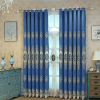 high grade water soluble yarn embroidery curtains for living room european luxury embroidered tulle window curtain fabric drapes