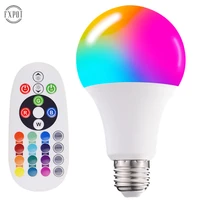 e27 rgb led bulb lights 10w 15w 20w rgbww light 110v 220v led lampada changeable colorful rgbw led lamp with ir remote control
