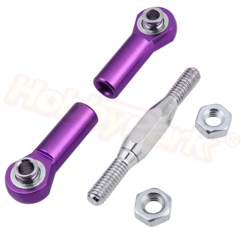 10Pairs HSP 1/10 Upgrade Parts 106017 106617 Front Rear Servo Link Aluminum Steering Linkage For RC Car Buggy Warhead 94106 | Игрушки и