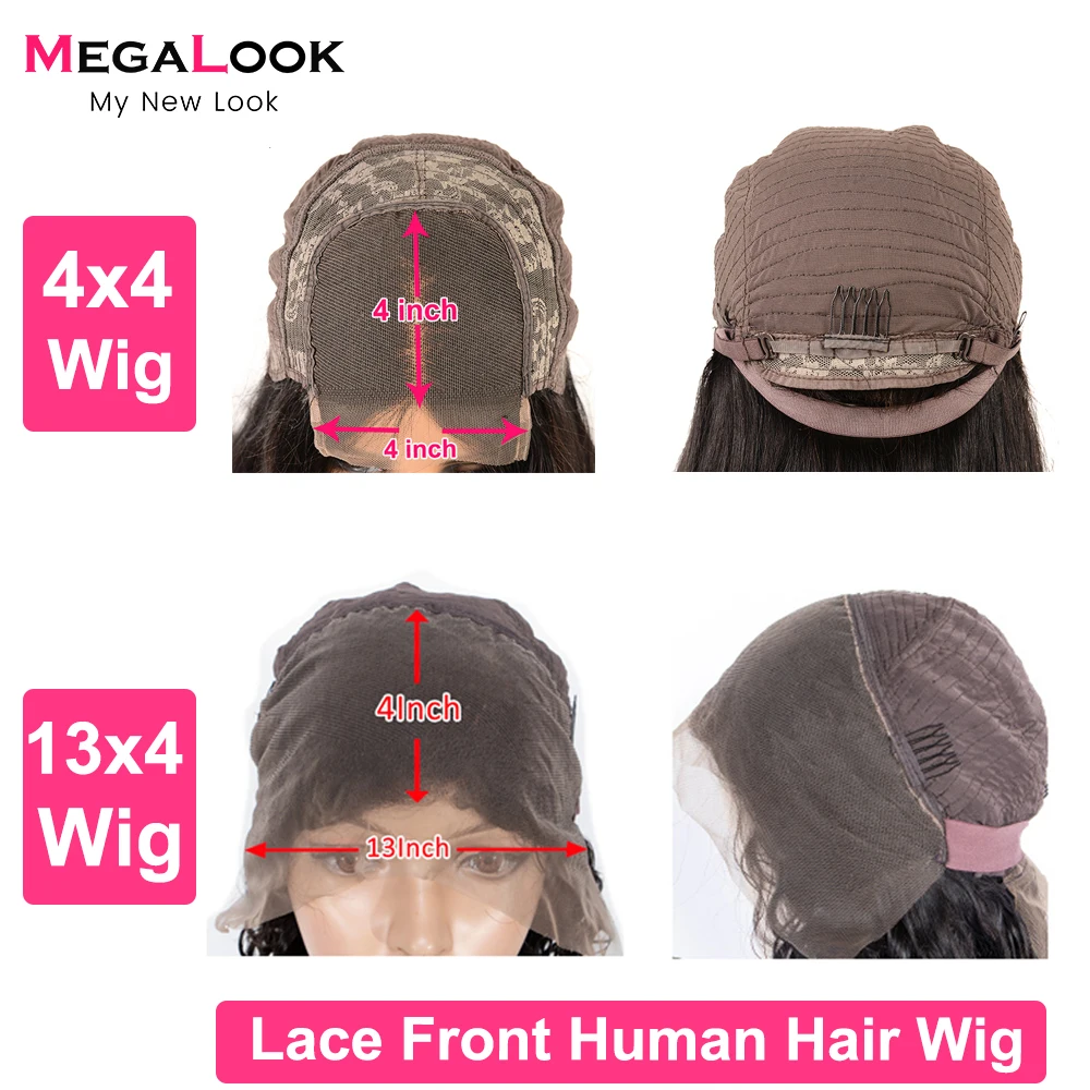 Парики из натуральных волос 13X4 на сетке спереди парики 150% коричневых бразильских