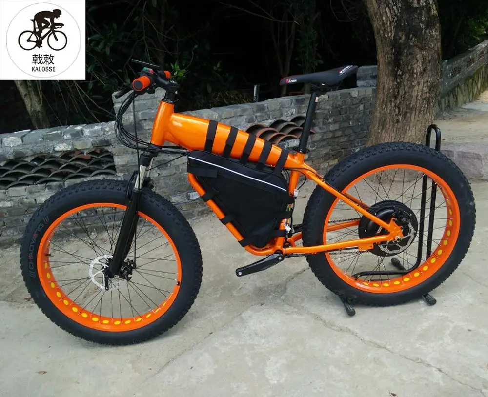 Электрический горный велосипед Kalosse Снежный с гидравлическими тормозами 24