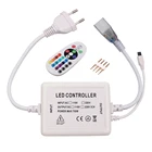 RGB контроллер 10 мм 750 Вт контроллер 24key ИК-пульт для RGB Светодиодная лента неоновый светильник 220 в EU UK AU 110 В US