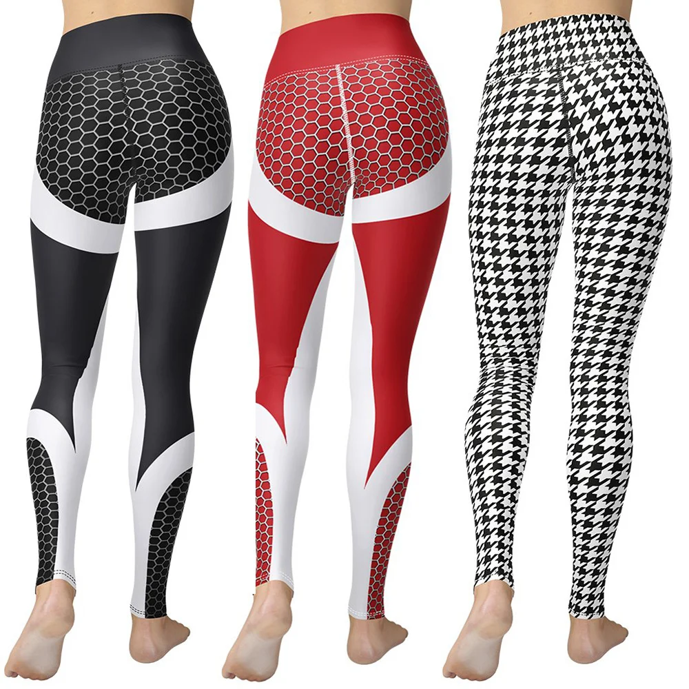 Женские мраморные штаны для йоги модные с высокой талией облегающие отдыха