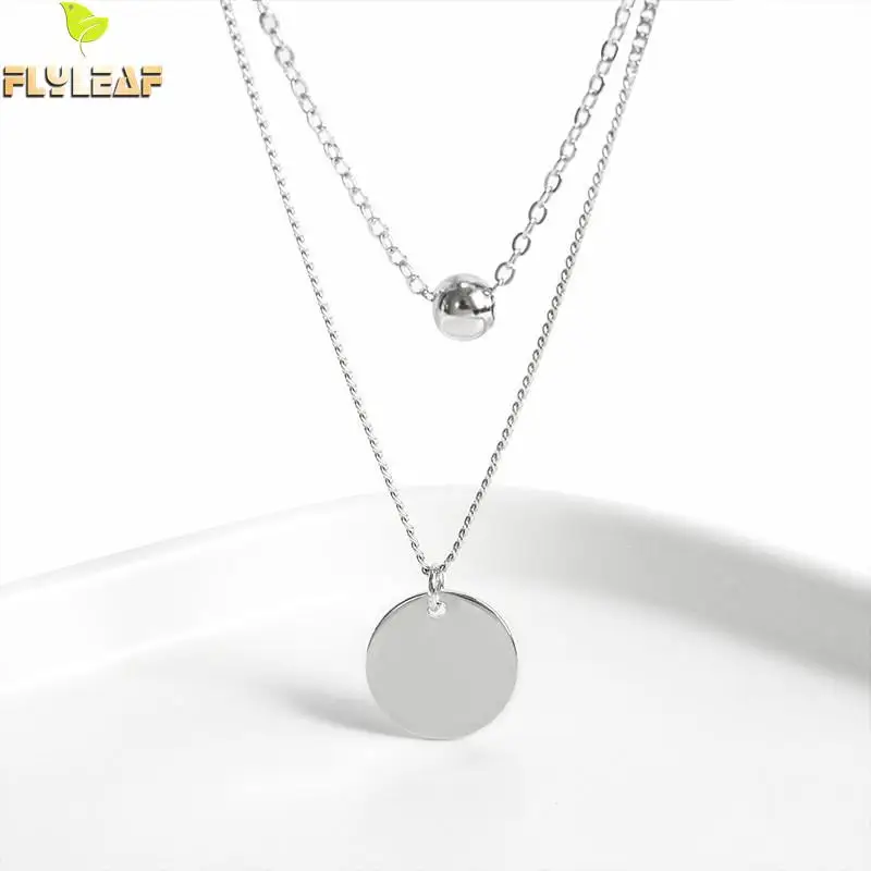 Flyleaf круглая бирка бисера двойные ожерелья и подвески Настоящее серебро 925 проба