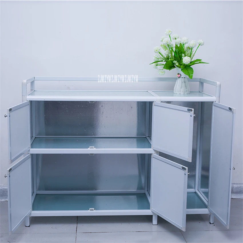 65 Multifunctional Kitchen Furniture Storage base Cabinet Simple Assembly Buffet Cupboard Side Table Aluminum Alloy Sideboard |