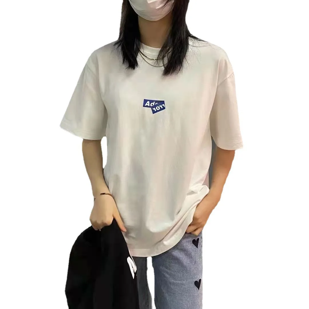 

Hot Sale ADER Summer Commemorative Letter Print Short-sleeved Men and Women Same Couple Round Neck Bottoming Shirt T-shirt