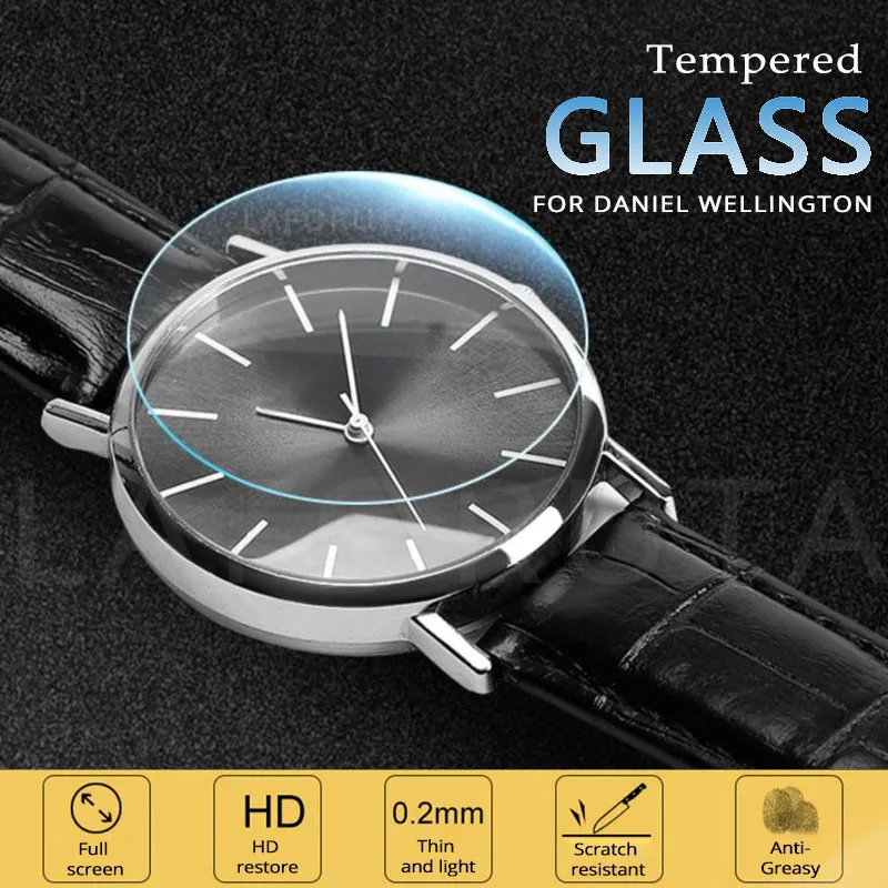 

Tempered Glass For Daniel Wellington DW Watch Protective Film Cover Diameter 32mm 34mm 36mm 38mm 40mm Watch Screen Protector