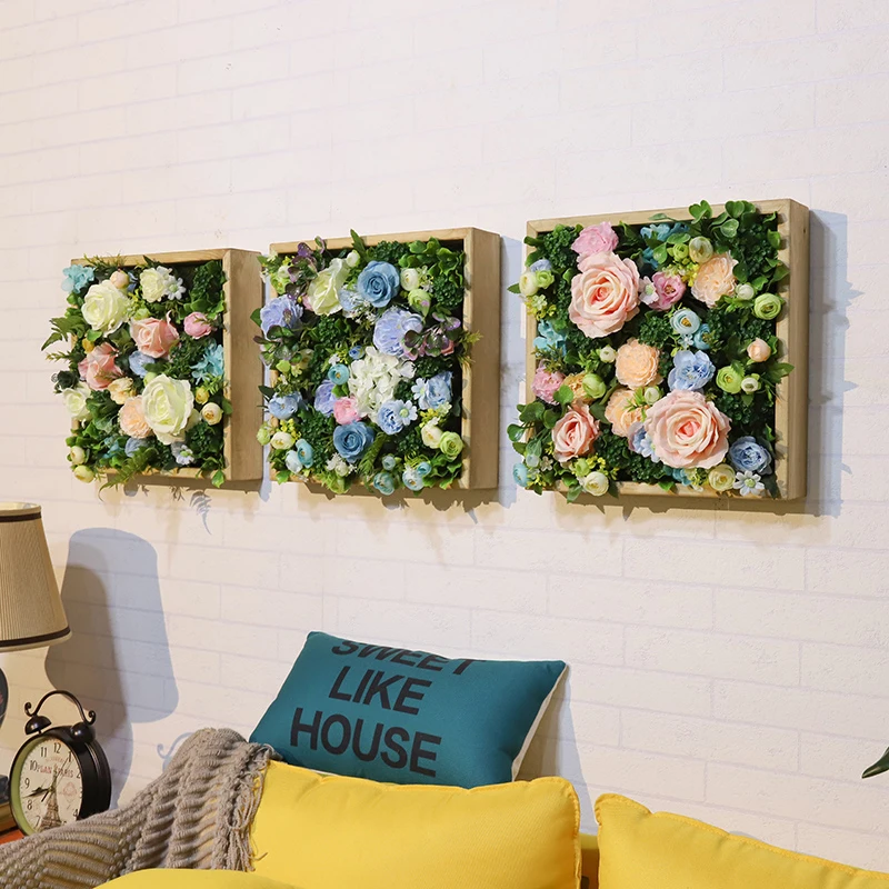Имитация 3D растений Настенная Наклейка в стиле страны подвесная фоторамка для