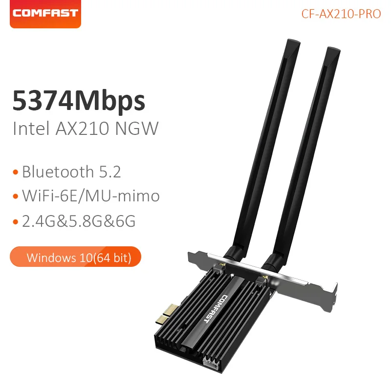 WiFi6E 5374 Мбит/с Intel AX210 PCI Express Bluetooth 5 2 беспроводной адаптер 4G/5 ГГц 802.11AX Wi Fi карта PCIe