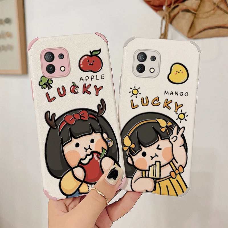 

Lucky Girl Phone Case For Xiaomi Mi 11 11lite 11Ultra 11i 10T 10TPro 10TLite 10 10S lite Pro Poco F2 X2 F3 pro Lambskin Cover