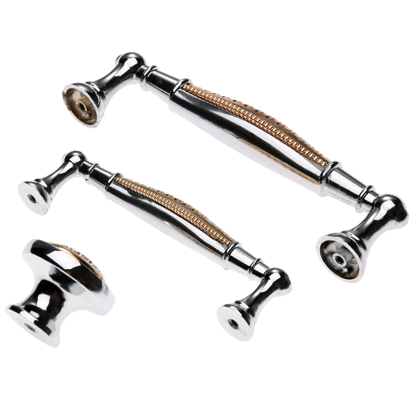 Розовое золото Хромированная ручка шкафа шкаф старинные двери тянет ручки для