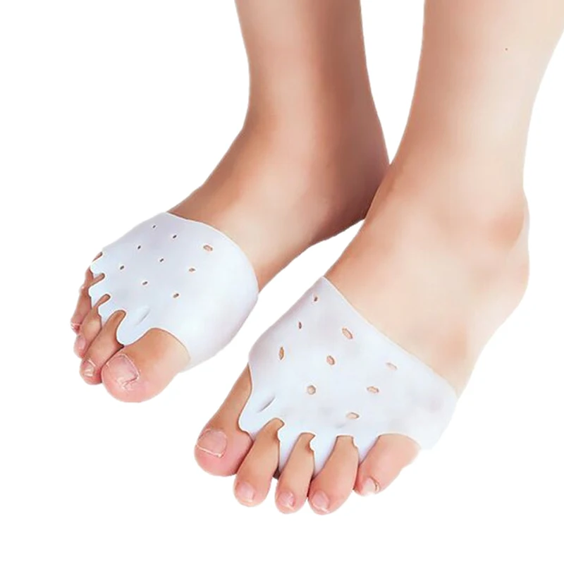 1pair=2pcs Hallux valgus Orthotics Silicone Forefoot Pad Foot Reusable Pain Relief Breathable for Women Men Tool Orthopedic pad | Спорт и