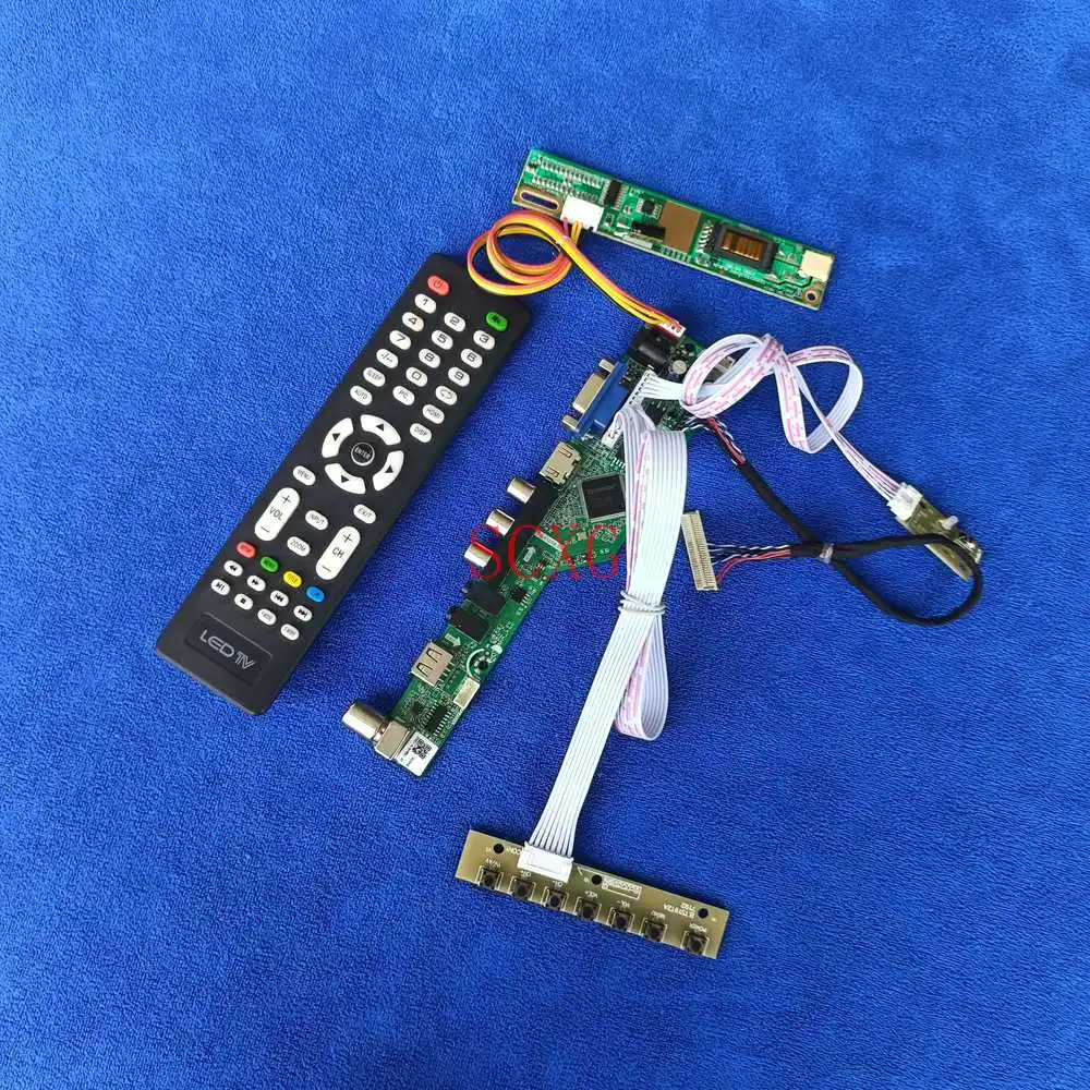 

DIY kit LCD matrix drive board 30Pin LVDS Fit LTN141XA/LTN141XB/LP141X13 1CCFL Signal Analog USB VGA AV HDMI-compatible 1024*768