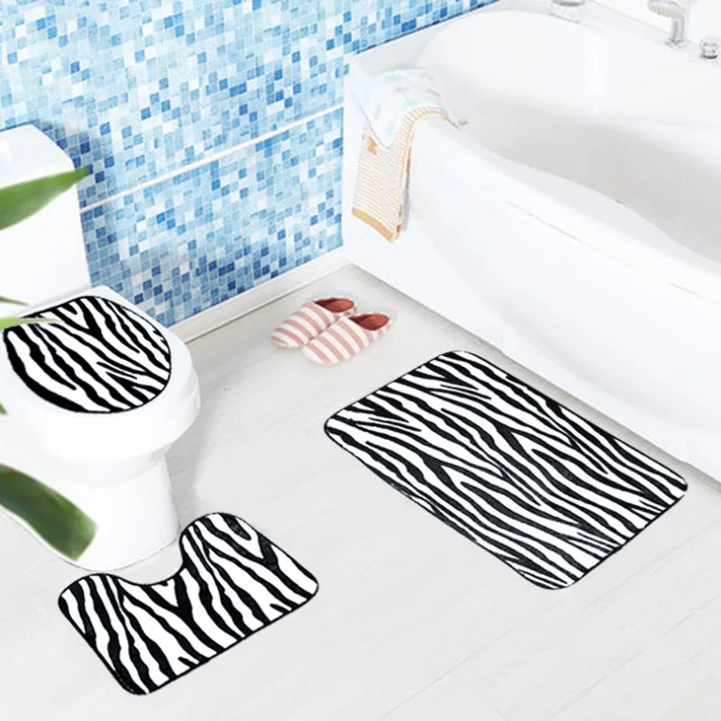 3 шт./лот коврик для ванной с рисунком животного антишелковая фланелевый