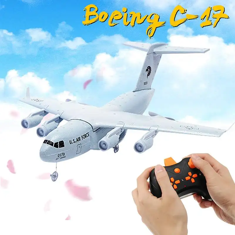 Лучшая сделка C17 C-17 транспорт 373 мм Wingspan EPP DIY RC Самолет RTF фиксирующие крылья