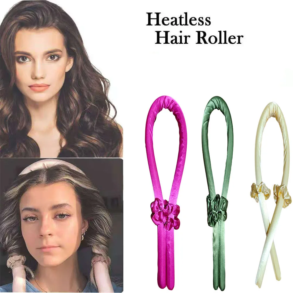 

Heatless Curling Rod Headband No Heat Hair Curlers Ribbon Hair Rollers Sleeping Soft Curl Bar Wave Formers DIY Hair Styling Tool