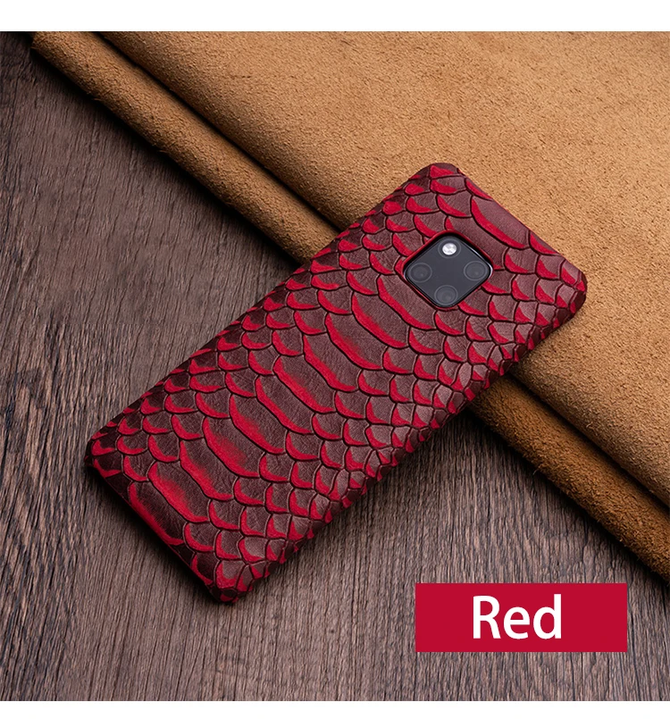Red Чехол для телефона huawei P20 P30 lite mate 10 20 Pro lite Y6 Y9 P smart питон текстура для Honor 7A 7X8X9 10 lite чехол - Цвет: Red