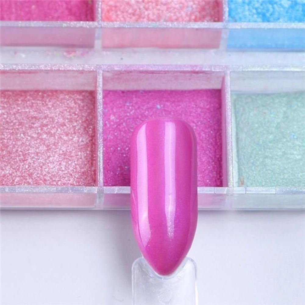 Лидер продаж супертонкая блестящая пудра для ногтей 12 шт./корт мерцающий пигмент