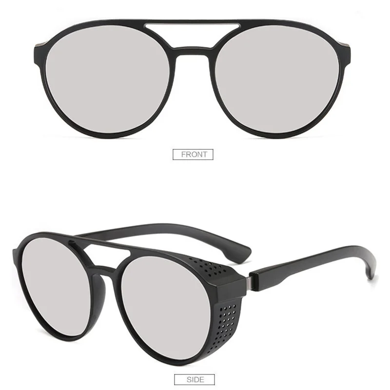 Новые модные солнцезащитные очки в стиле стимпанк для женщин и мужчин ретро с