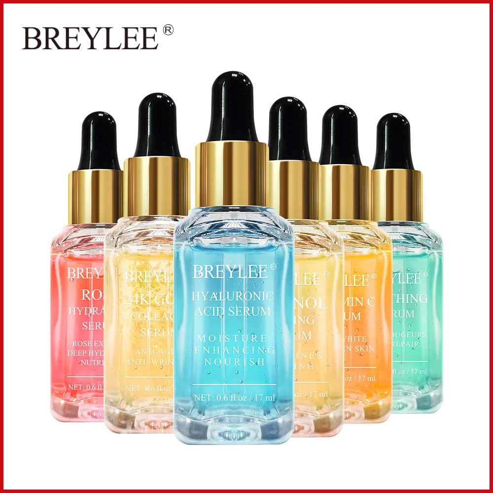 

BREYLEE Vitamin C Hyaluronic Acid Hyarating Retinol 24k Gold Collagen Soothing Serum Facial Anti Aging Wrinkle Face Skin Care