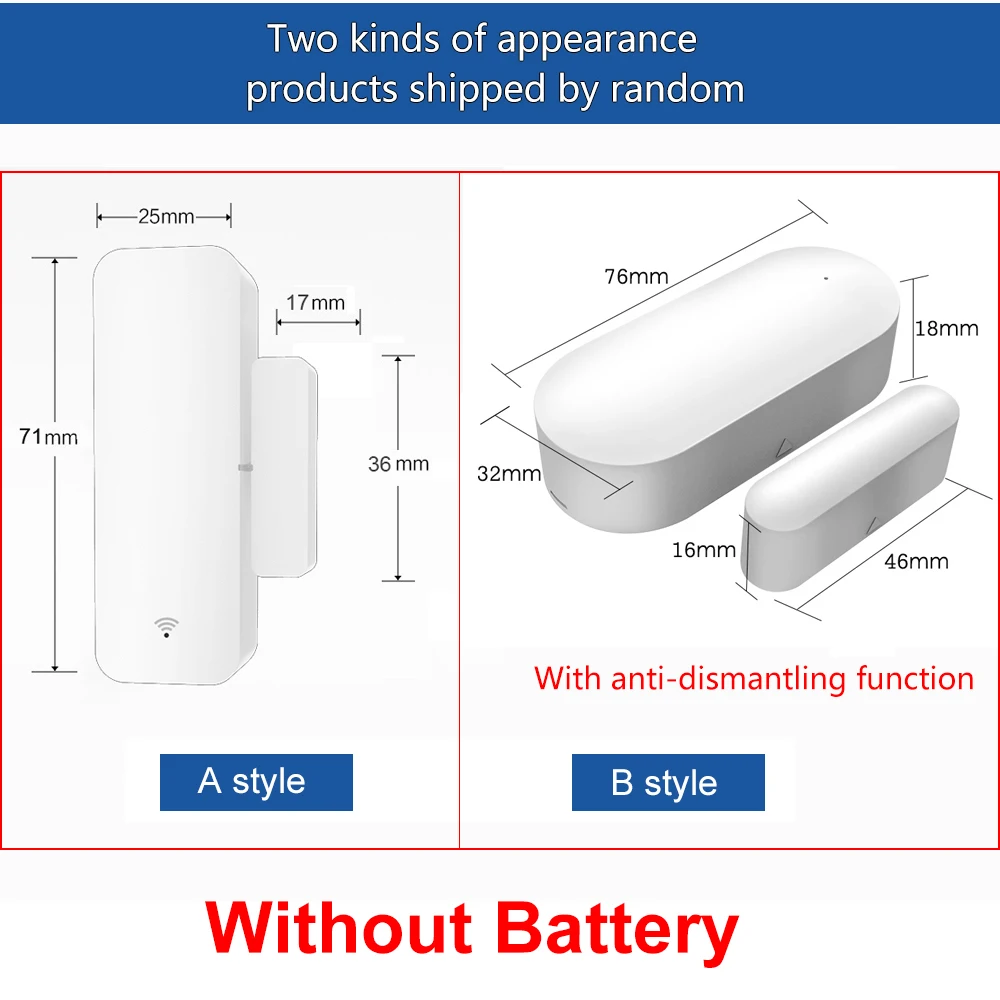 Tuya WiFi датчик для двери дверь открытой/закрытый детекторы совместим с Alexa Google Home