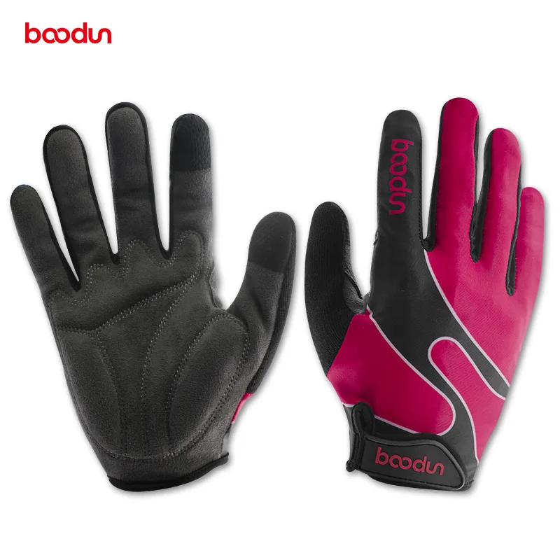 BOODUN Men Women Cycling Bike Bicycle Gloves Full Finger Elastic Lycra Shockproof road mountain bike MTB Gloves Running Gloves