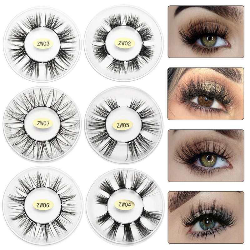 

Handmade 1 Box 3d Segmented Eyelashes Wispy Fluffy False Eyelashes Beauty Supplies Diy Eye Makeup Quick Wear Lolita Eyelash