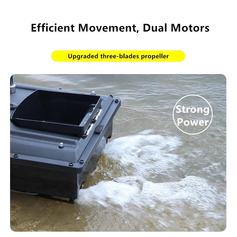 One-Key Cruise 500M Remote Control Fishing Bait Boat 1.5KG Load Hopper With LED Night Light RC | Игрушки и хобби