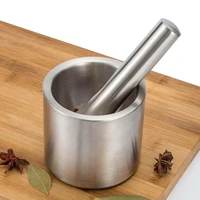 multifunction stainless steel mortar pestle set pugging pot garlic spice grinder pharmacy herbs bowl mill grinder kitchen tool