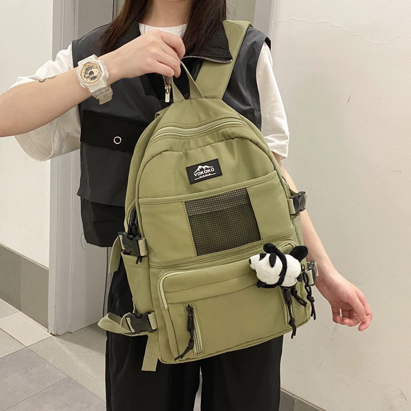 

Female Large Capacity Tooling Backpack Women Tide Brand Ins Schoolbag for Girls Korean Harajuku High School Student Backpacks