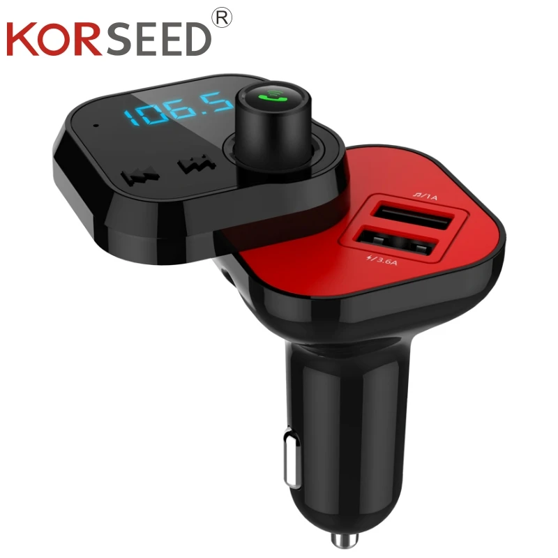 Комплект беспроводной громкой связи KORSEED Bluetooth fm передатчик аудио AUX 3 6a быстрое