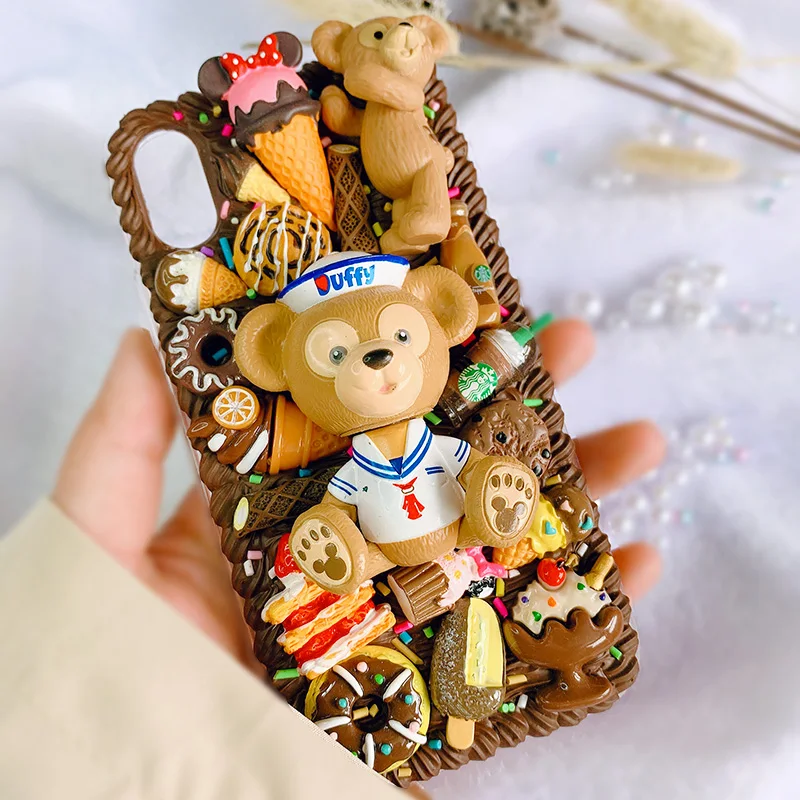 Чехол сделай сам для Samsung s8/s9/s10 plus note 8/note9/note10 + 3D чехол с милым медведем телефона