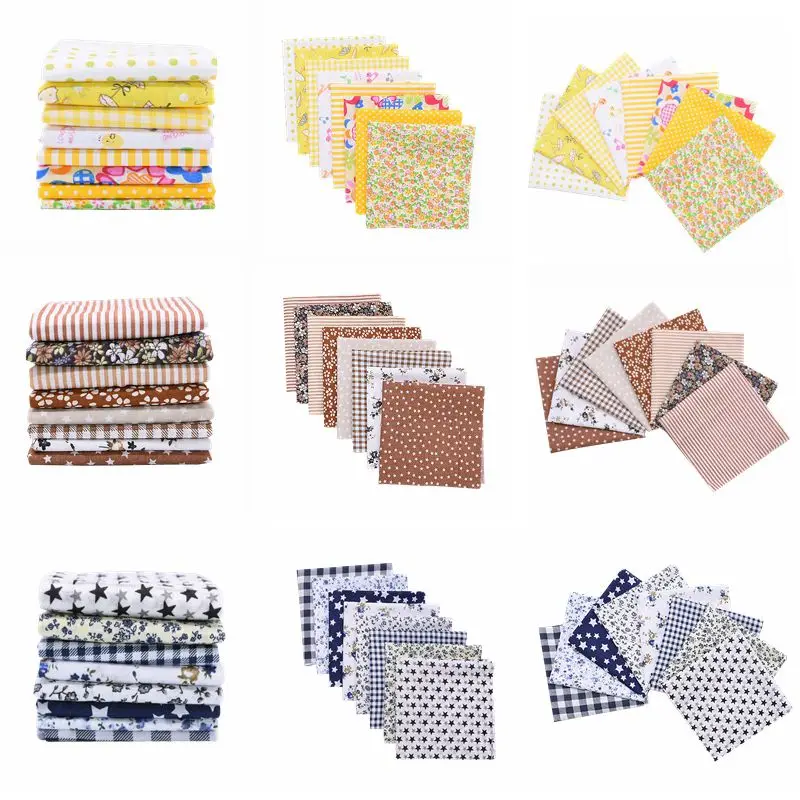 Хлопчатобумажная ткань с цветочным принтом 8 шт./лот 25 х25 см | Дом и сад