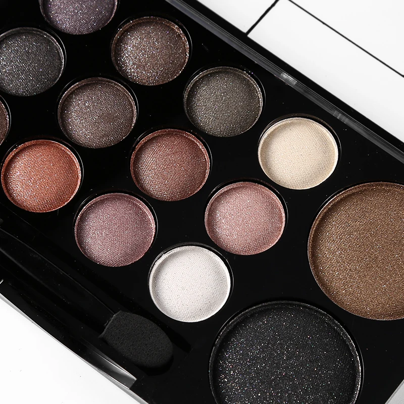 Палитра теней для век 14 естественных цветов теплые дымчатые мерцающие тени