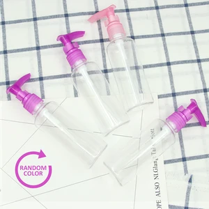 4 шт. 100 мл портативная пластиковая пустая многоразовая бутылка для путешествий, лосьона, шампуня, массажный дозирующий насос диспенсер для бутылки